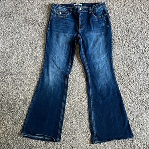 KanCan flare mid rise flap pocket size 32